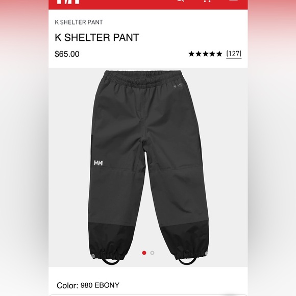 Helly Hansen K Shelter Rain Weather Pant Bottoms Boys Toddler 3T NWT - Picture 2 of 13